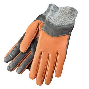 Echo Chevron Leather Gloves NWT